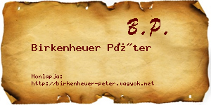 Birkenheuer Péter névjegykártya